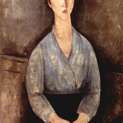 Modigliani - Sitting woman with blue blouse